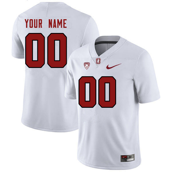 Custom Stanford Cardinal Name And Number College Football Jerseys Stitched-White - Click Image to Close